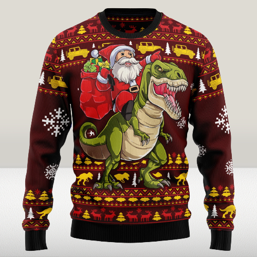 Santassic Park Ugly Christmas Sweater For Men & Women Christmas Gift Sweater US1500 - WeCustomit