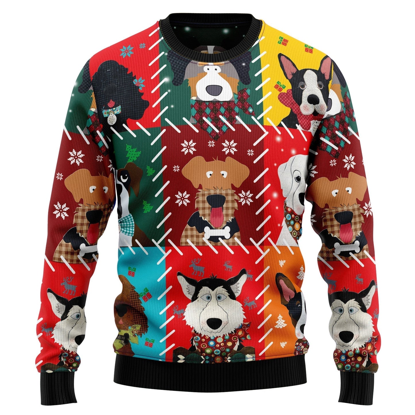 Dog Face Christmas Ugly Christmas Sweater For Men & Women Christmas Gift Sweater US21563 - WeCustomit