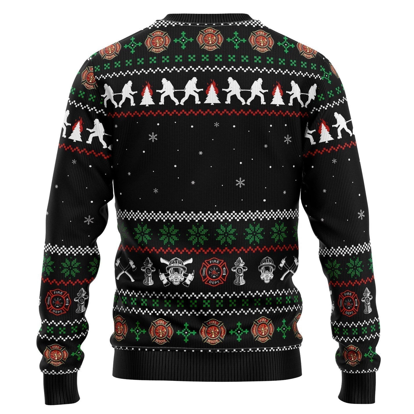 Santa Claus Firefighter Ugly Christmas Sweater For Men & Women Christmas Gift Sweater US3331 - WeCustomit