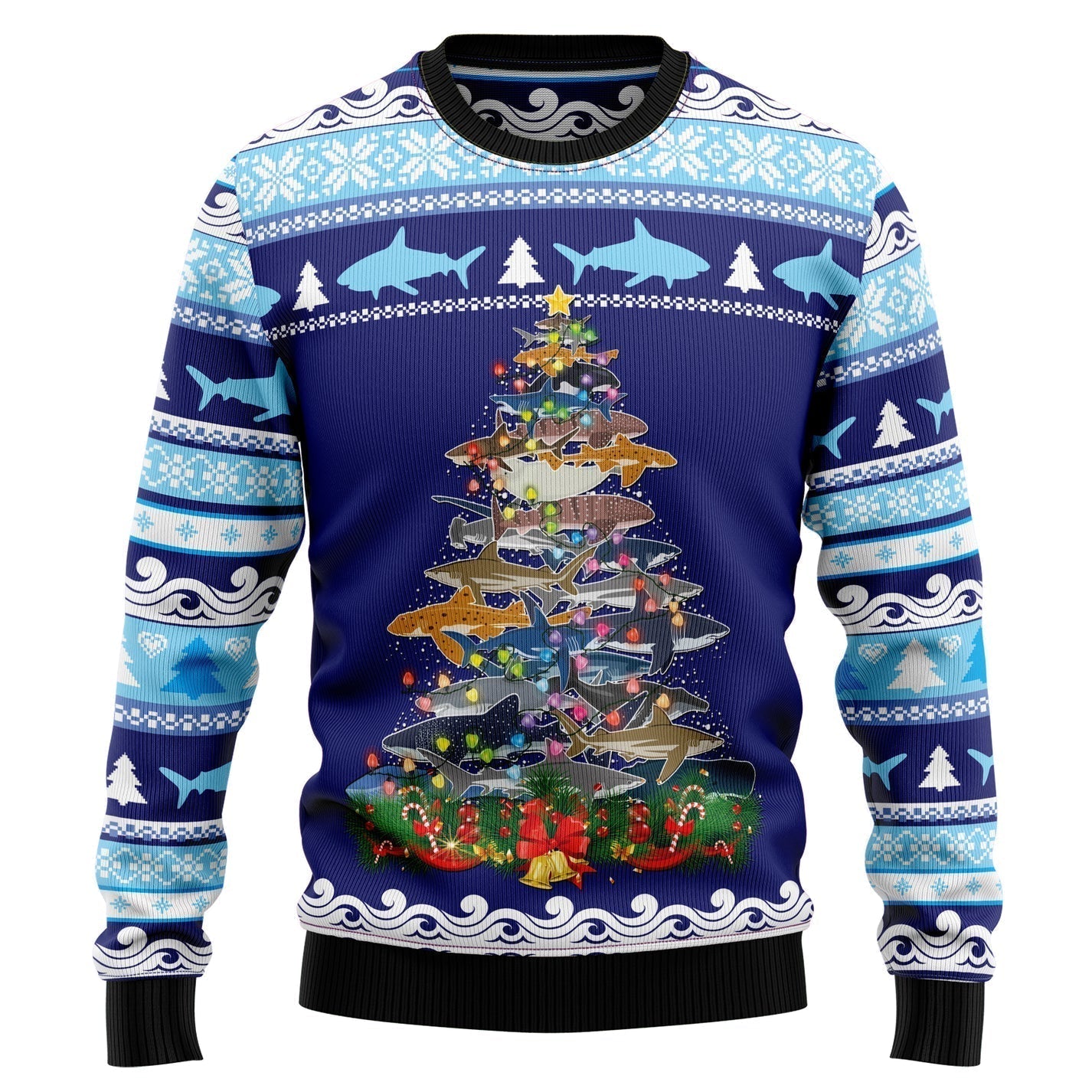 Shark Christmas Tree Ugly Christmas Sweater For Men & Women Christmas Gift Sweater US3195 - WeCustomit
