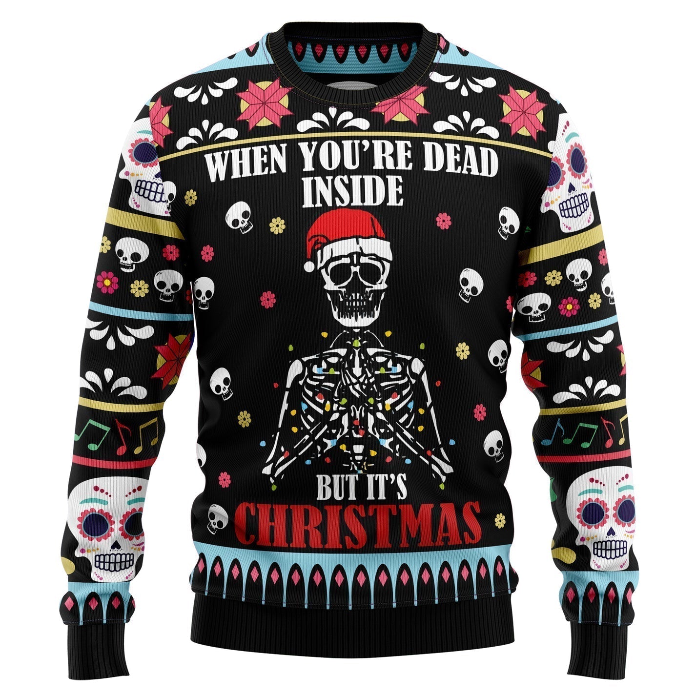 Skull Christmas Ugly Christmas Sweater For Men & Women Christmas Gift Sweater US3193 - WeCustomit