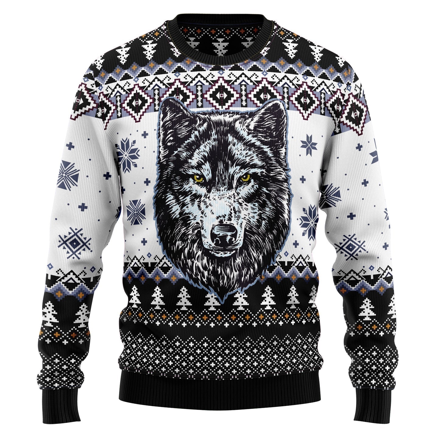 Awesome Wolf Ugly Christmas Sweater For Men & Women Christmas Gift Sweater US3167 - WeCustomit