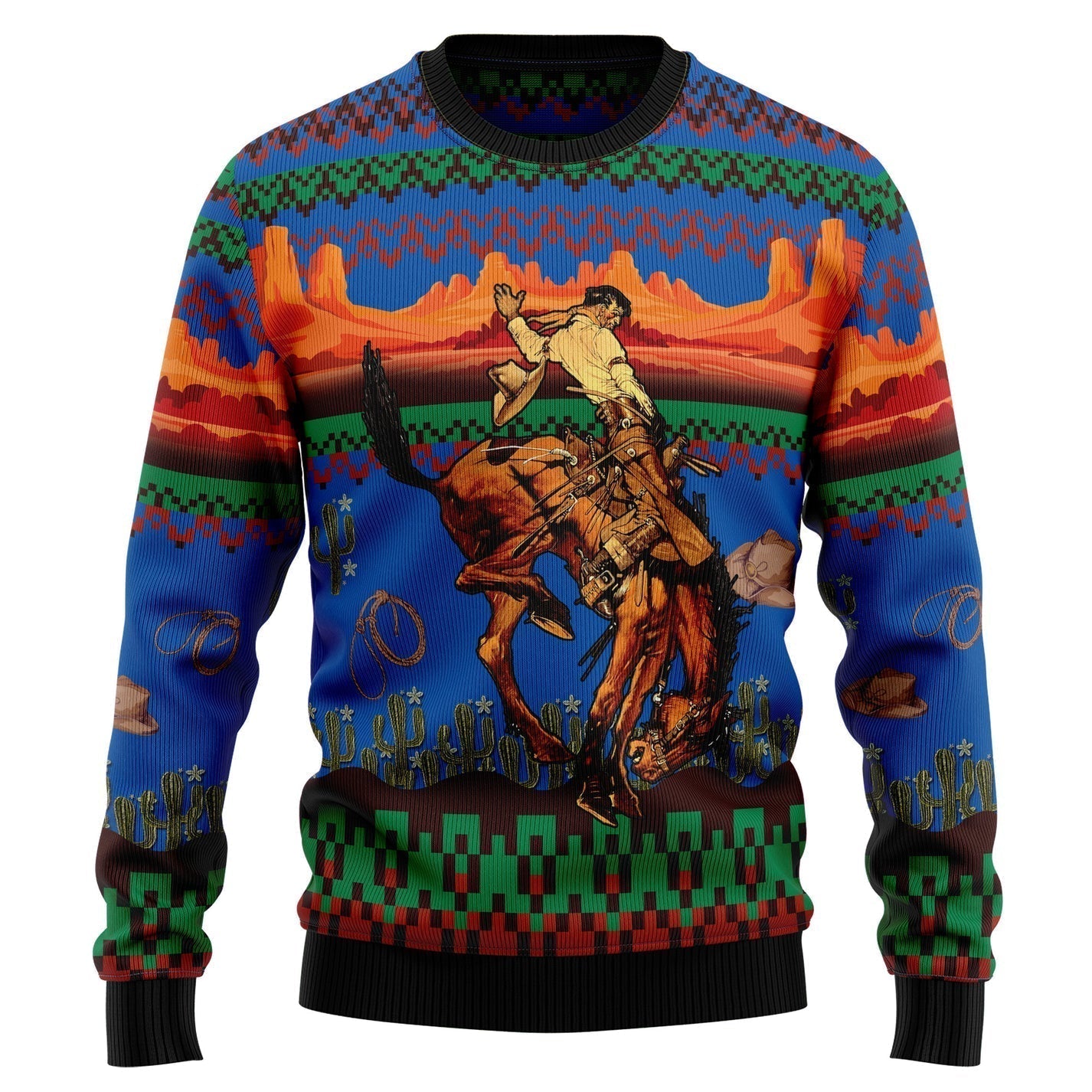 Cowboy Desert Ugly Christmas Sweater For Men & Women Christmas Gift Sweater US3157 - WeCustomit