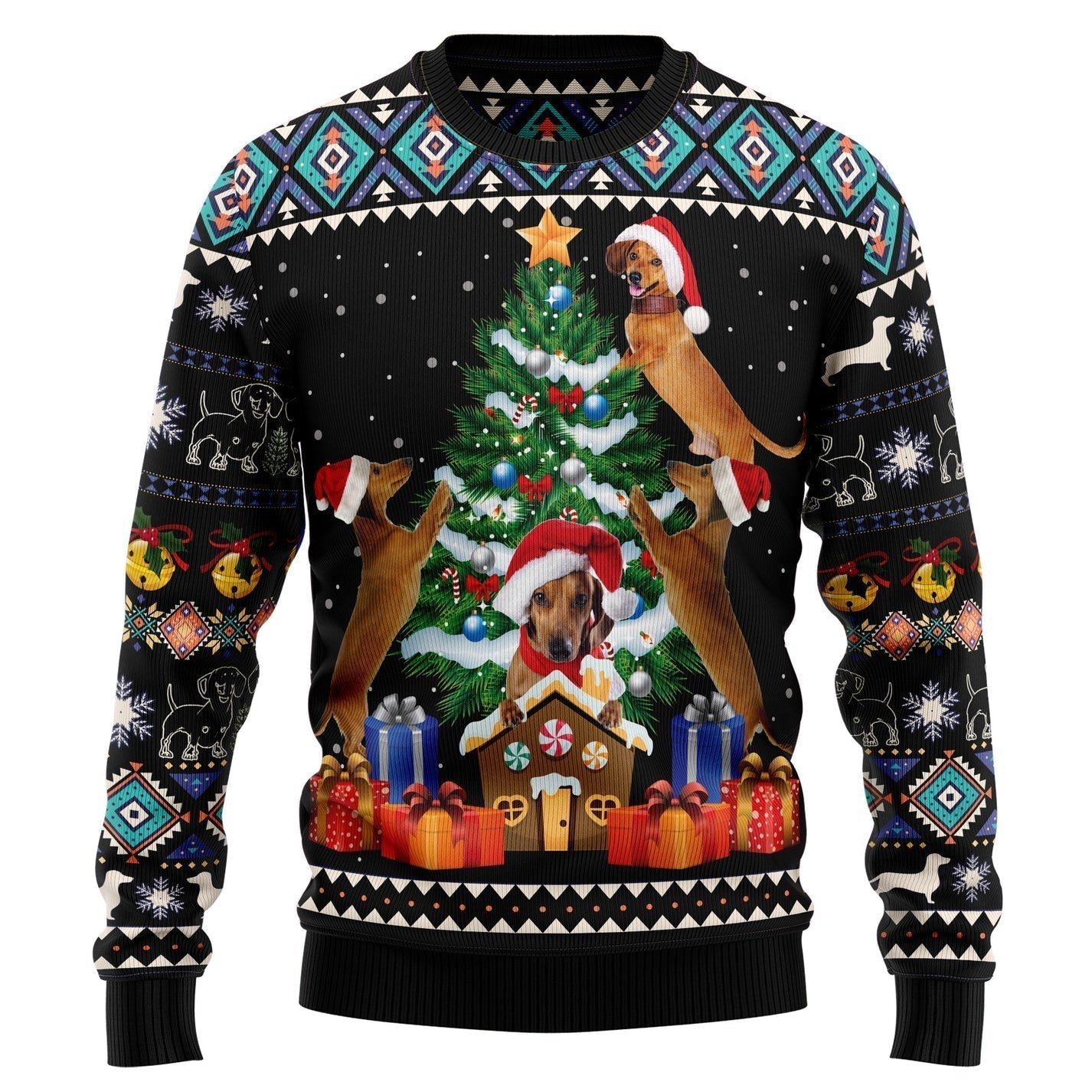 Dog Group Christmas Tree Ugly Christmas Sweater For Men & Women Christmas Gift Sweater US3543 - WeCustomit