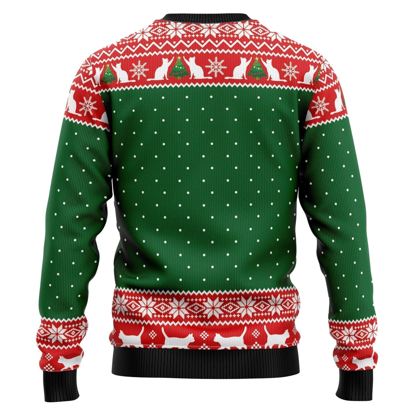 Black Cat Drink Coffee Ugly Christmas Sweater For Men & Women Christmas Gift Sweater US3503 - WeCustomit