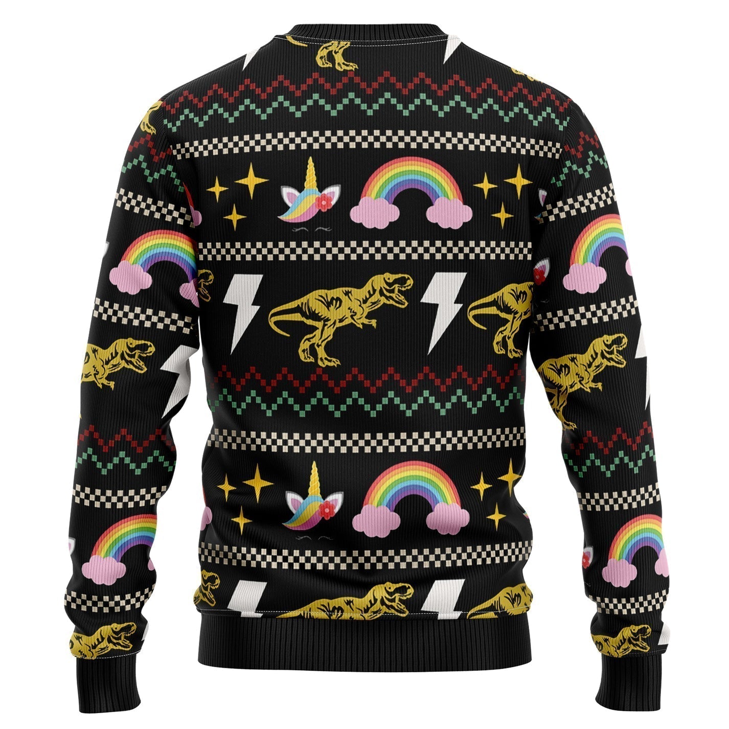 Dinosaur Unicorn Ride Hard Ugly Christmas Sweater For Men & Women Christmas Gift Sweater US3504 - WeCustomit