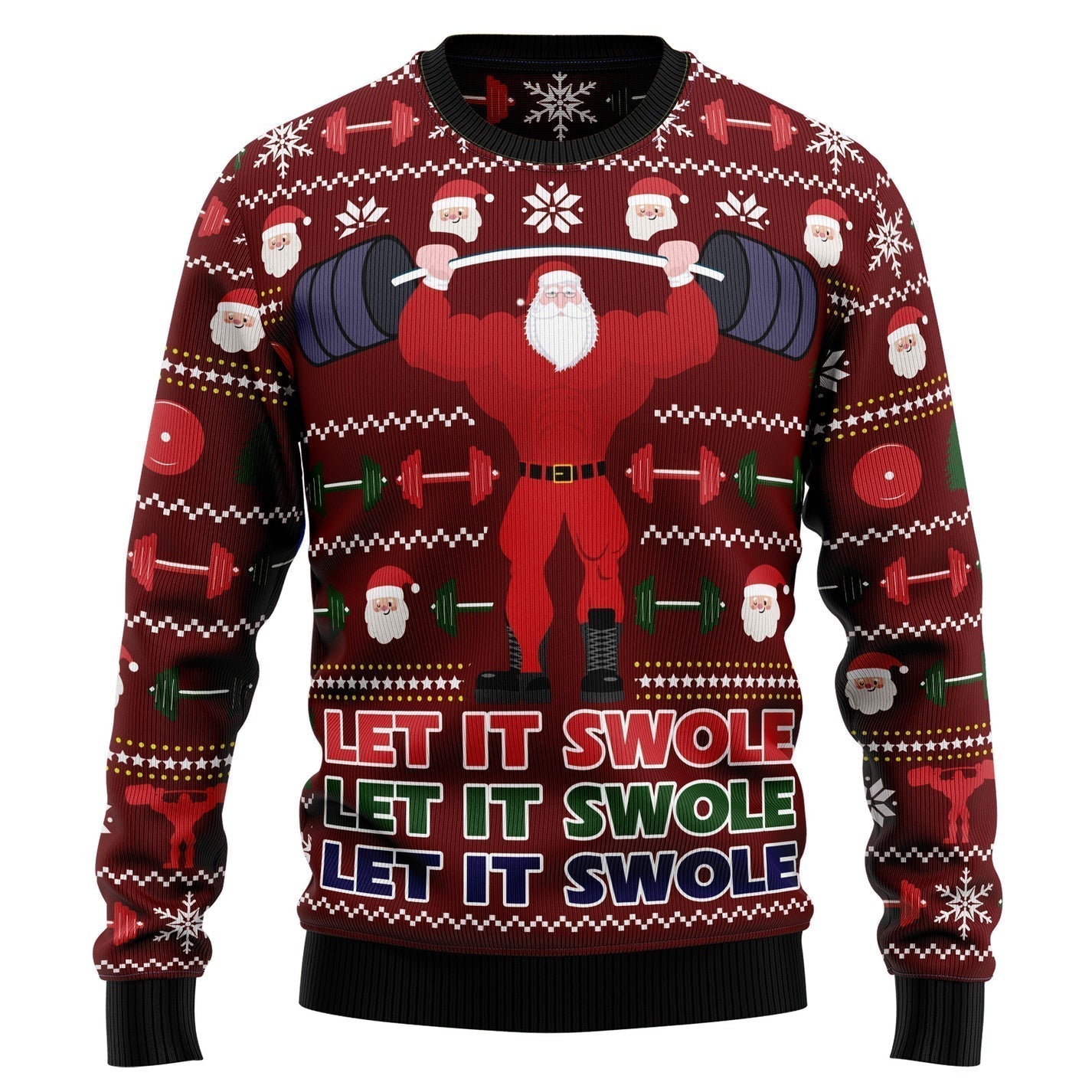 Santa Let It Swole Ugly Christmas Sweater For Men & Women Christmas Gift Sweater US3542 - WeCustomit