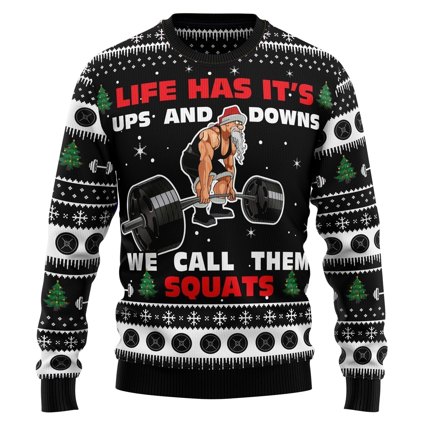 Santa Claus Love Gym Ugly Christmas Sweater For Men & Women Christmas Gift Sweater US3519 - WeCustomit