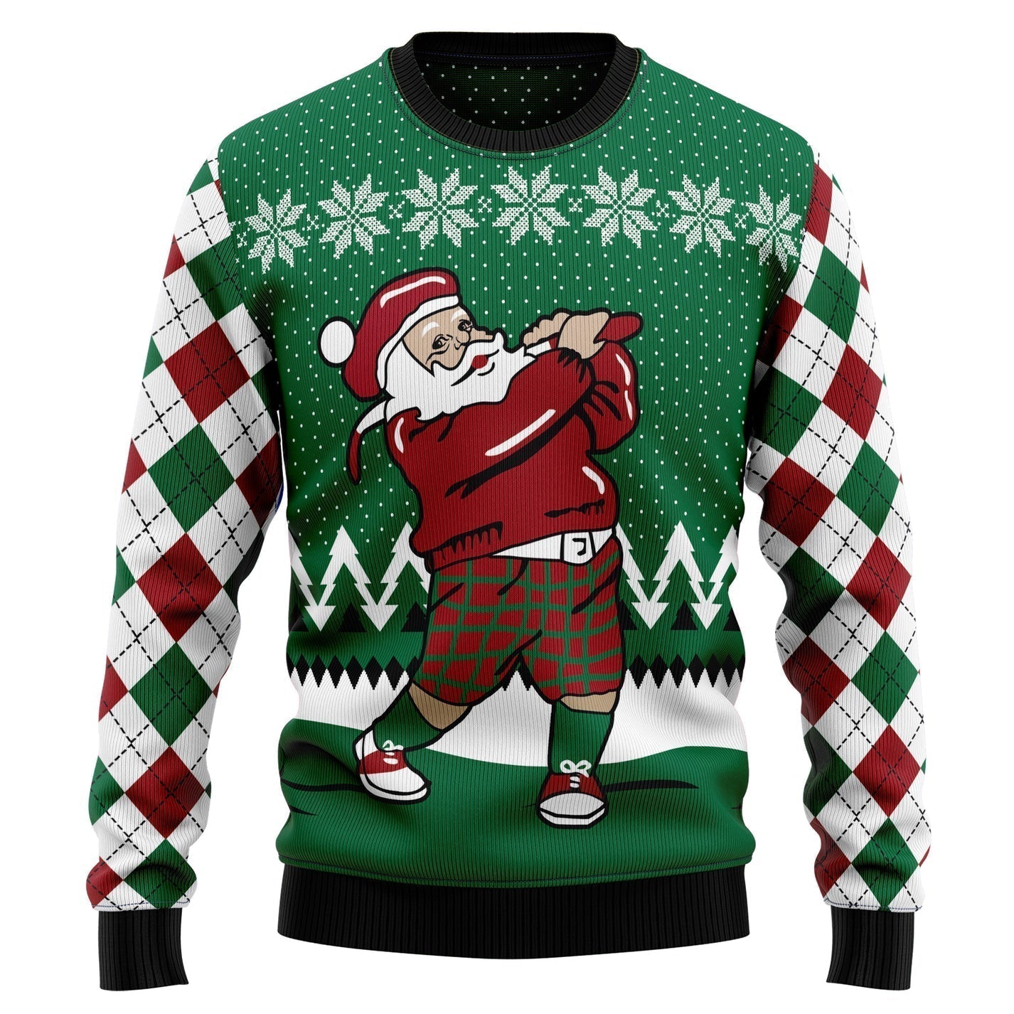 Golfer Santa Ugly Christmas Sweater For Men & Women Christmas Gift Sweater US1545 - WeCustomit
