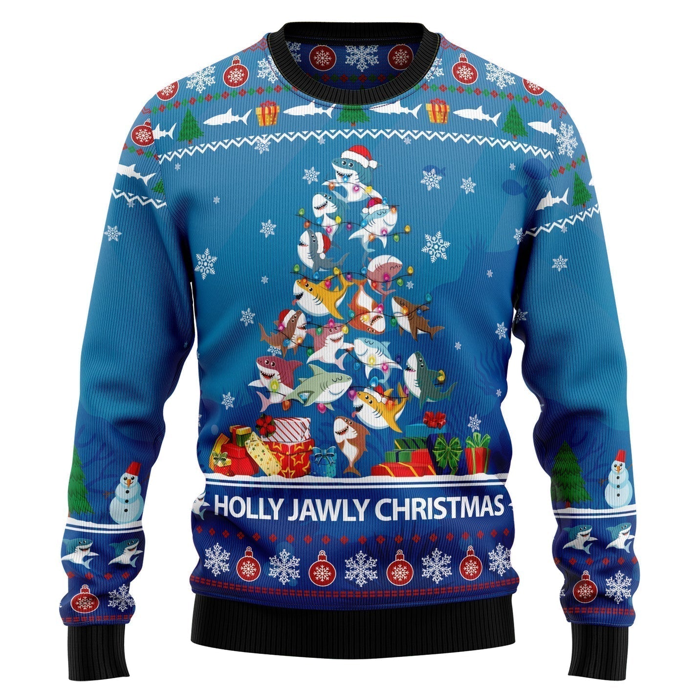 Shark Holly. Jawly Christmas Ugly Christmas Sweater For Men & Women Christmas Gift Sweater US3571 - WeCustomit