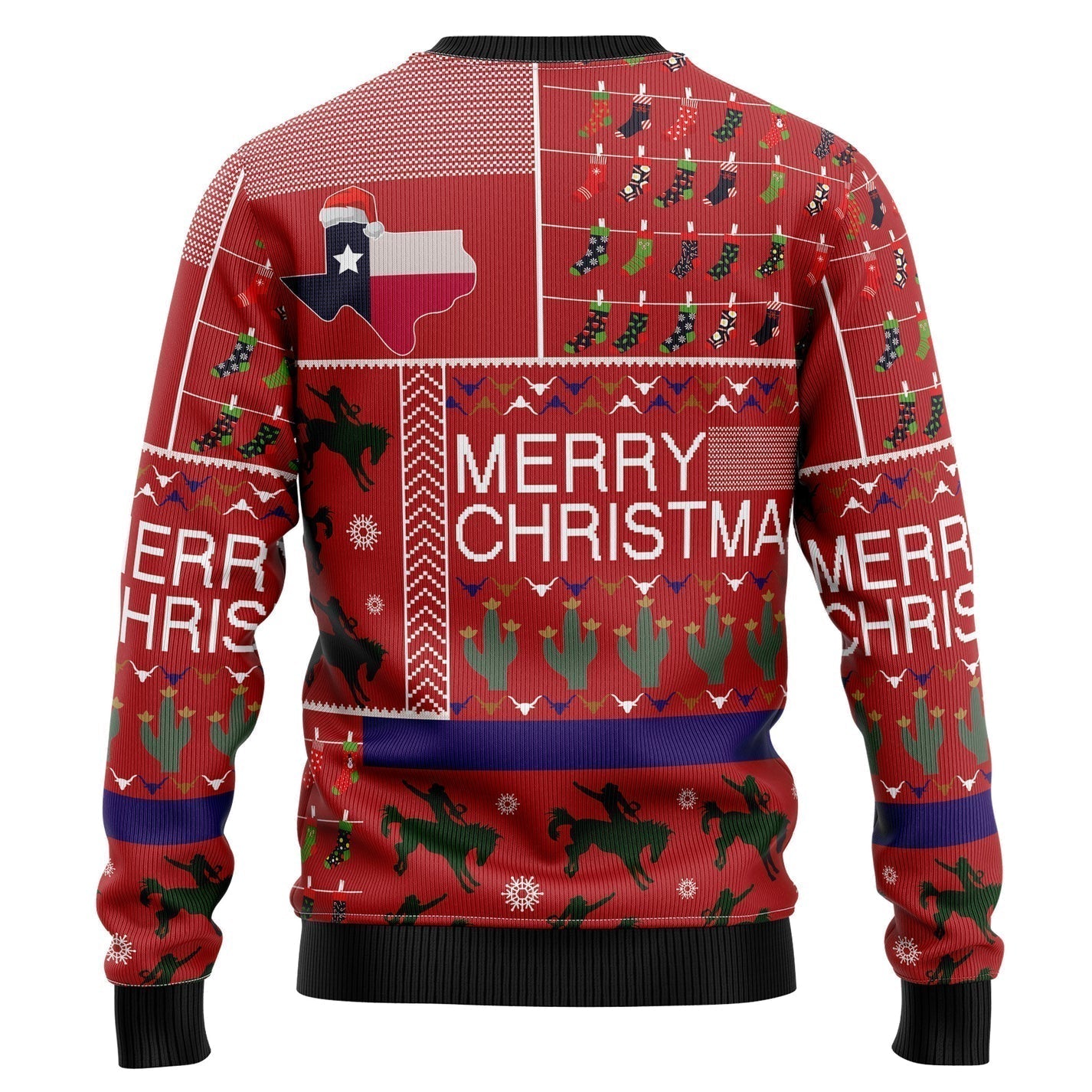 Texas Merry Christmas Ugly Christmas Sweater For Men & Women Christmas Gift Sweater US3208 - WeCustomit
