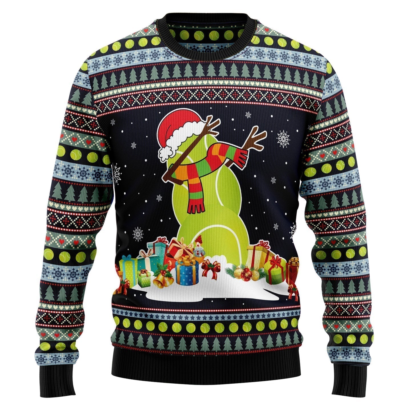 Tennis Snowman Ugly Christmas Sweater For Men & Women Christmas Gift Sweater US1495 - WeCustomit