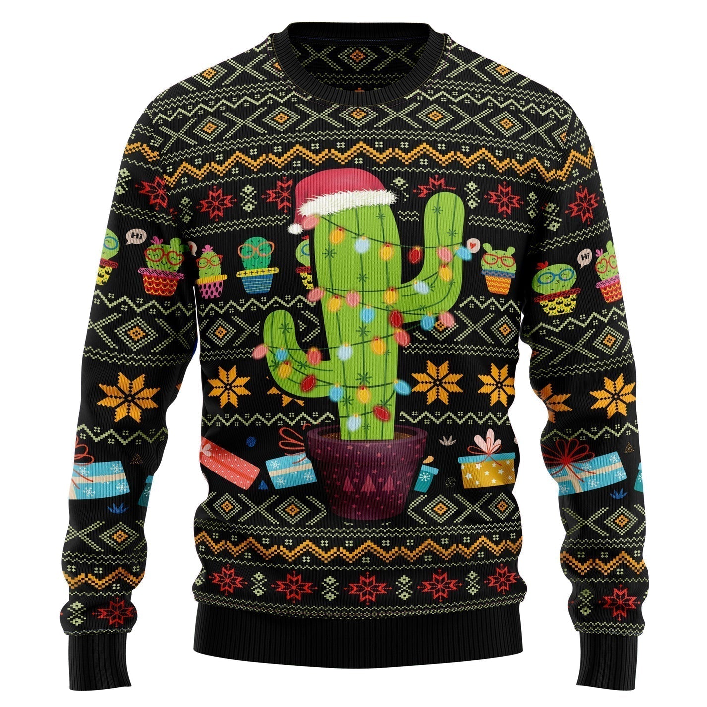 Cactus Xmas Ugly Christmas Sweater For Men & Women Christmas Gift Sweater US1497 - WeCustomit