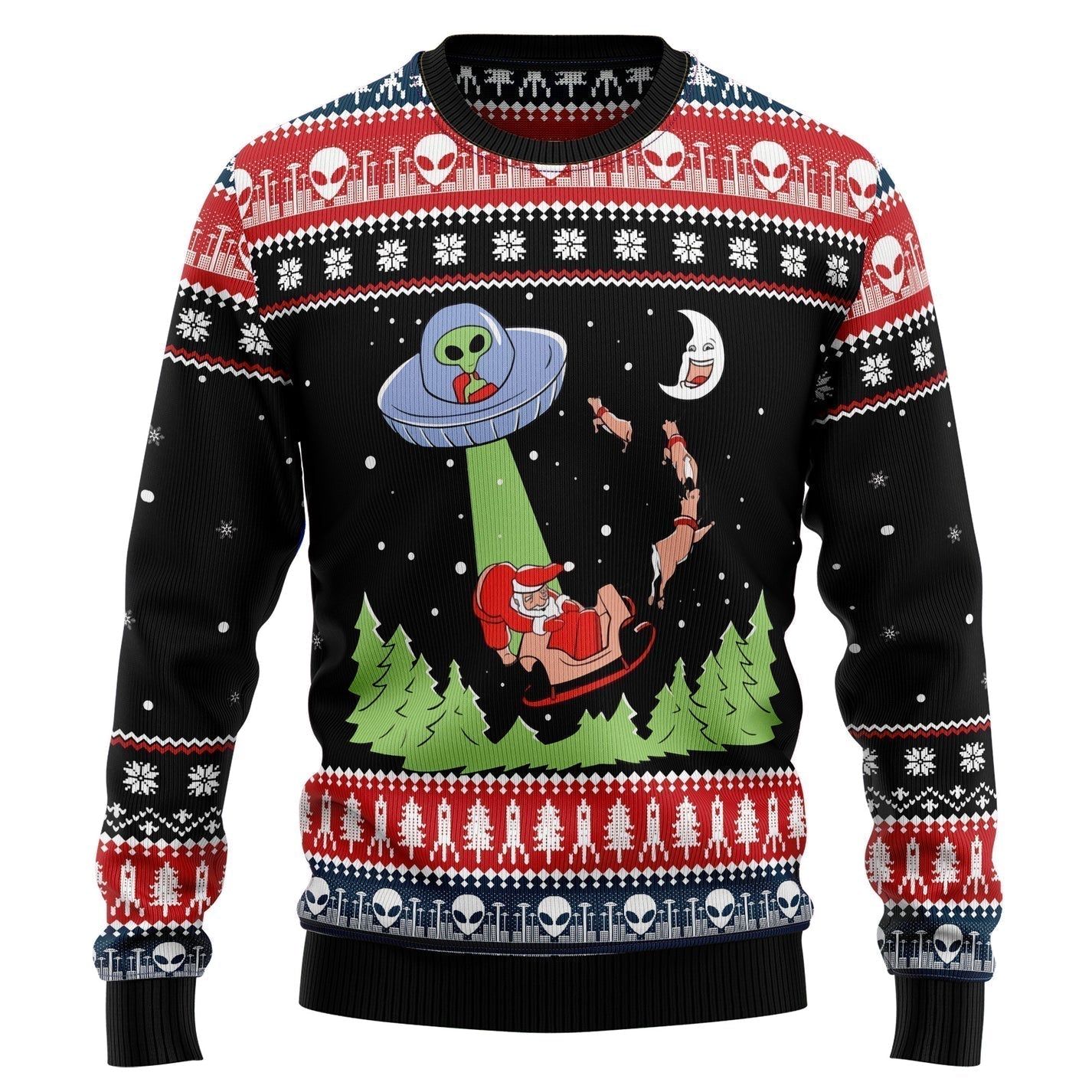 Alien Christmas Ugly Christmas Sweater For Men & Women Christmas Gift Sweater US1499 - WeCustomit
