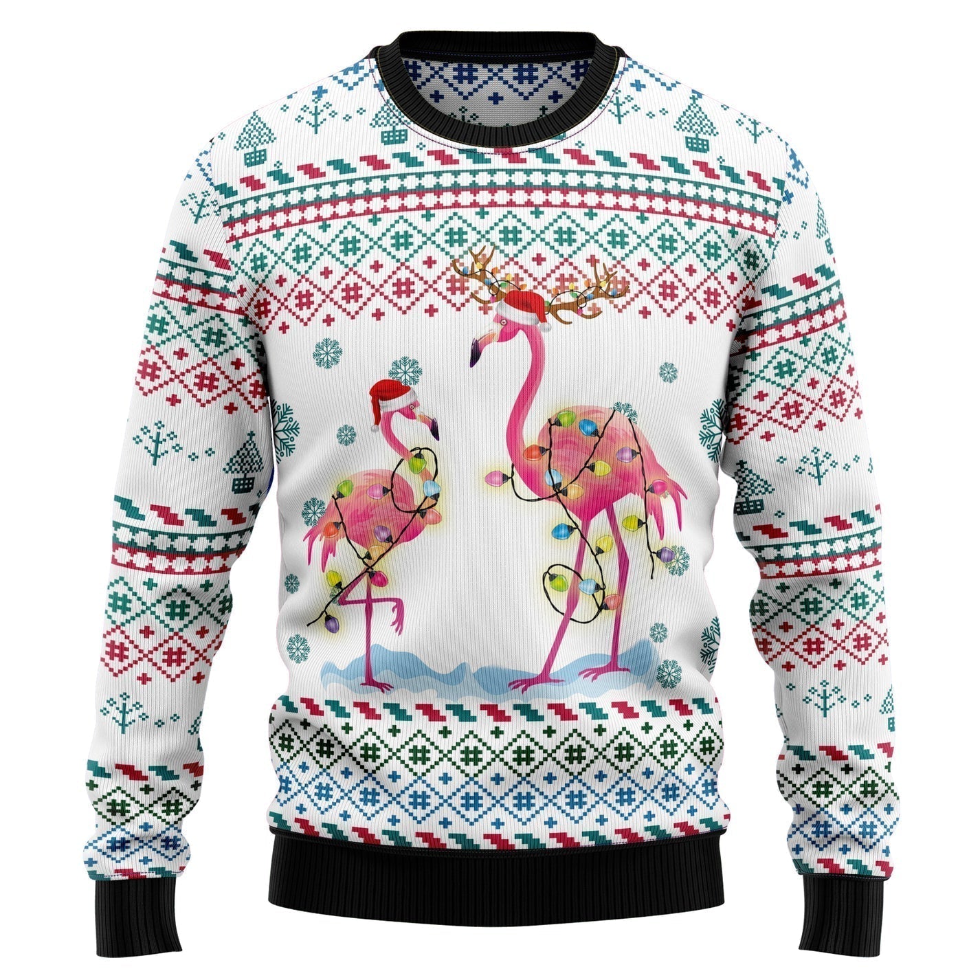 Flamingo Christmas Reunion Ugly Christmas Sweater For Men & Women Christmas Gift Sweater US3203 - WeCustomit