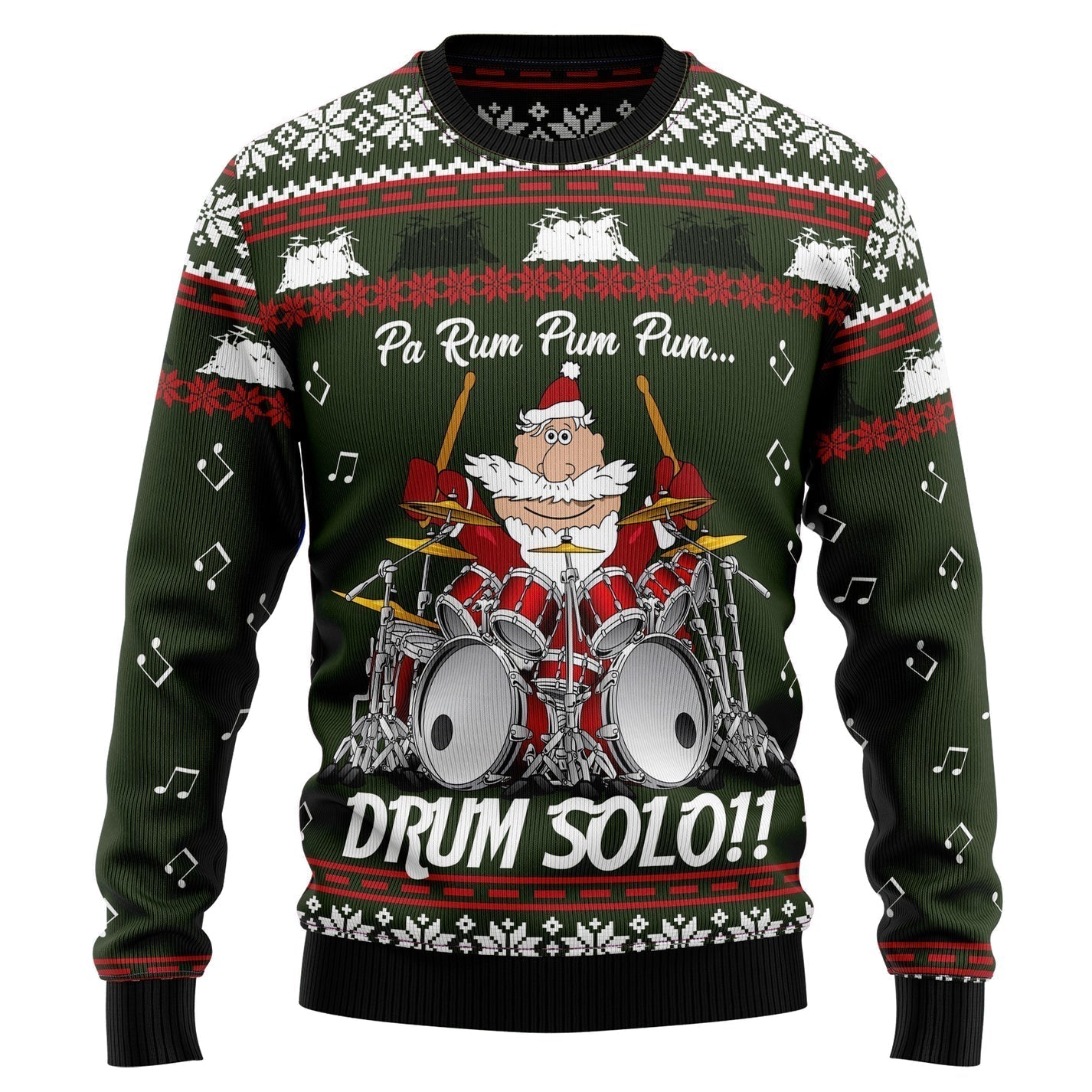 Drum Solo Ugly Christmas Sweater For Men & Women Christmas Gift Sweater US3175 - WeCustomit