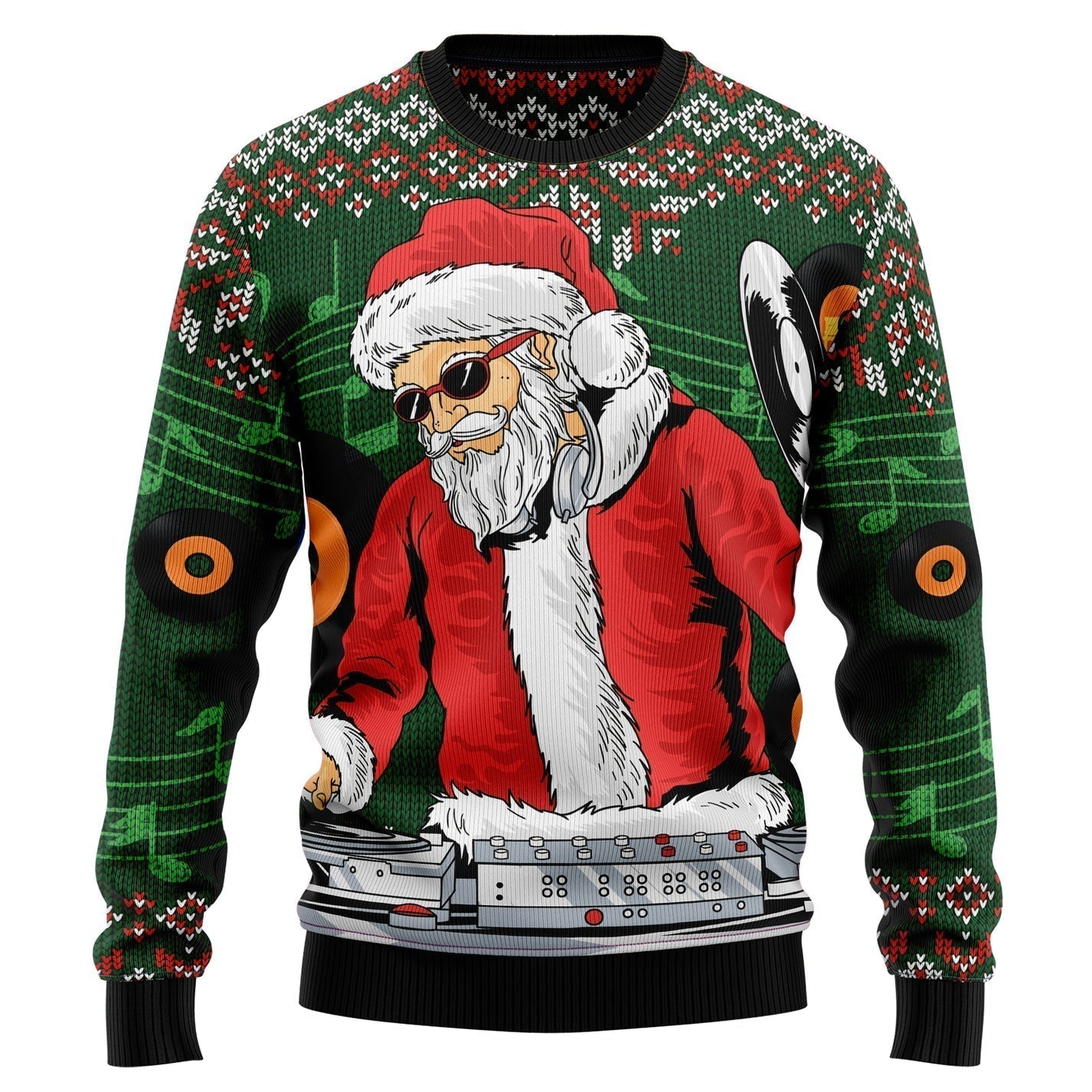 Santa Claus DJ Ugly Christmas Sweater For Men & Women Christmas Gift Sweater US3213 - WeCustomit