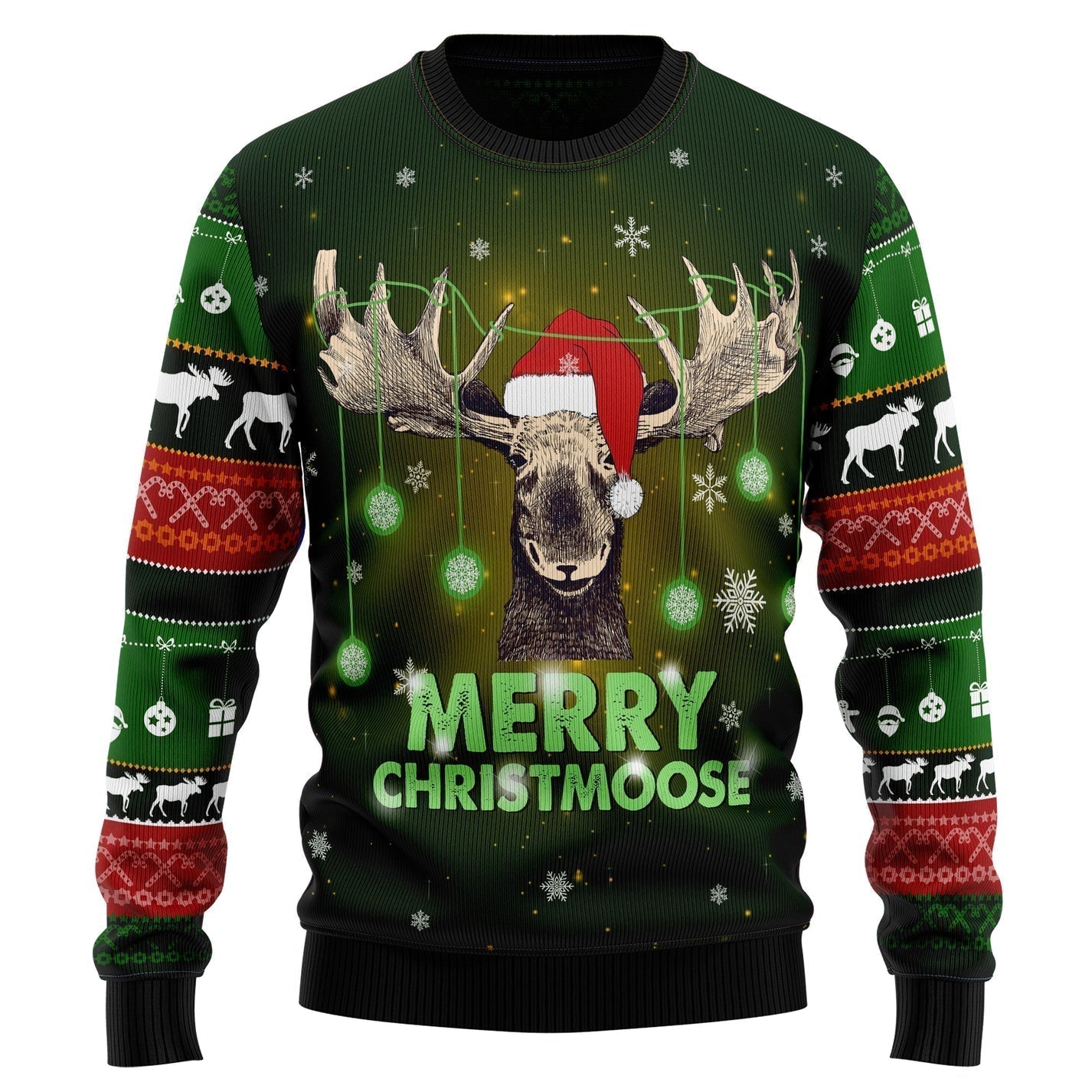 Merry ChristMoose Ugly Christmas Sweater For Men & Women Christmas Gift Sweater US3173 - WeCustomit