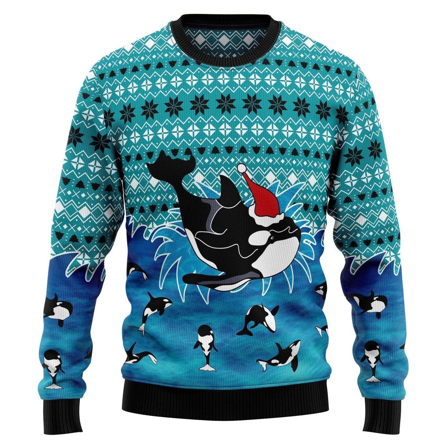 Love Oracle Whale Ugly Christmas Sweater For Men & Women Christmas Gift Sweater US3318 - WeCustomit