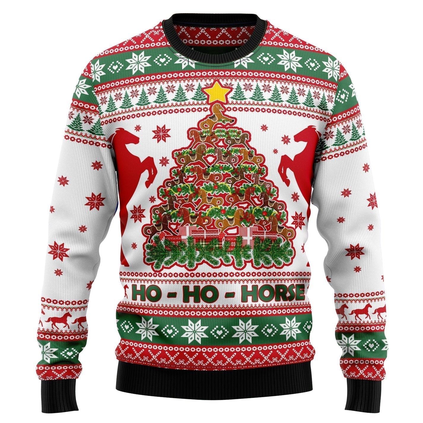 Horse Christmas Tree Ugly Christmas Sweater For Men & Women Christmas Gift Sweater US2791 - WeCustomit