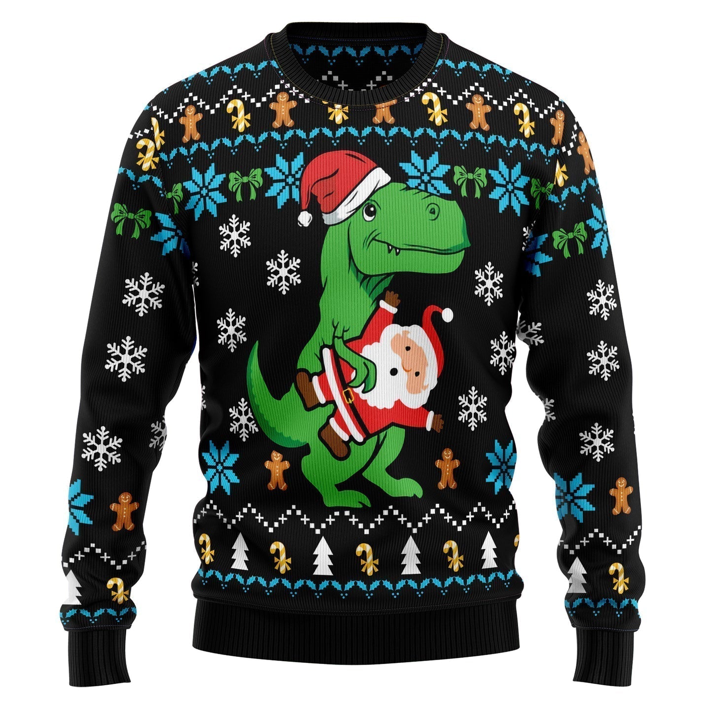 Dinosaur Ugly Christmas Sweater For Men & Women Christmas Gift Sweater US2949 - WeCustomit