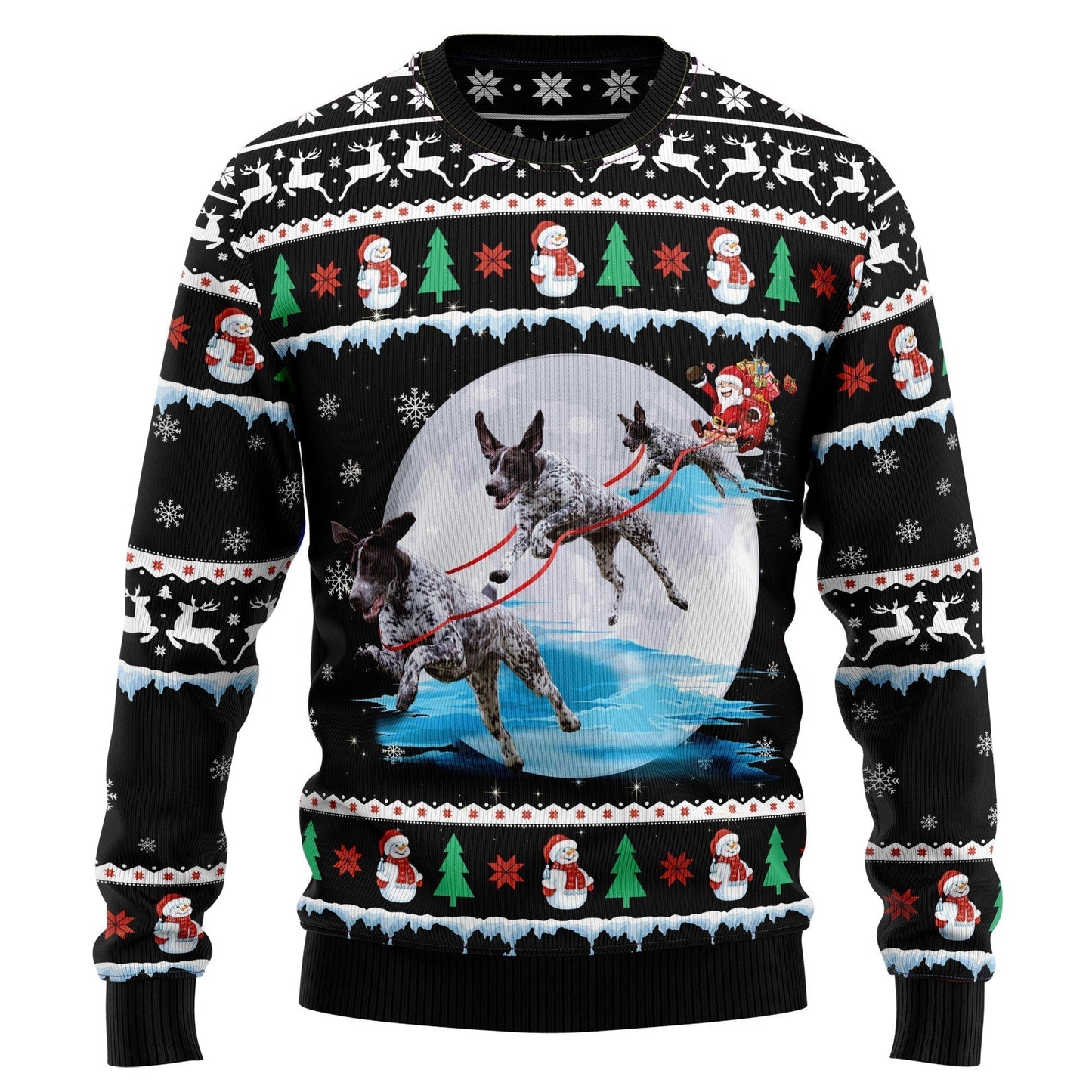Dog' Santa On Highway Ugly Christmas Sweater For Men & Women Christmas Gift Sweater US2937 - WeCustomit