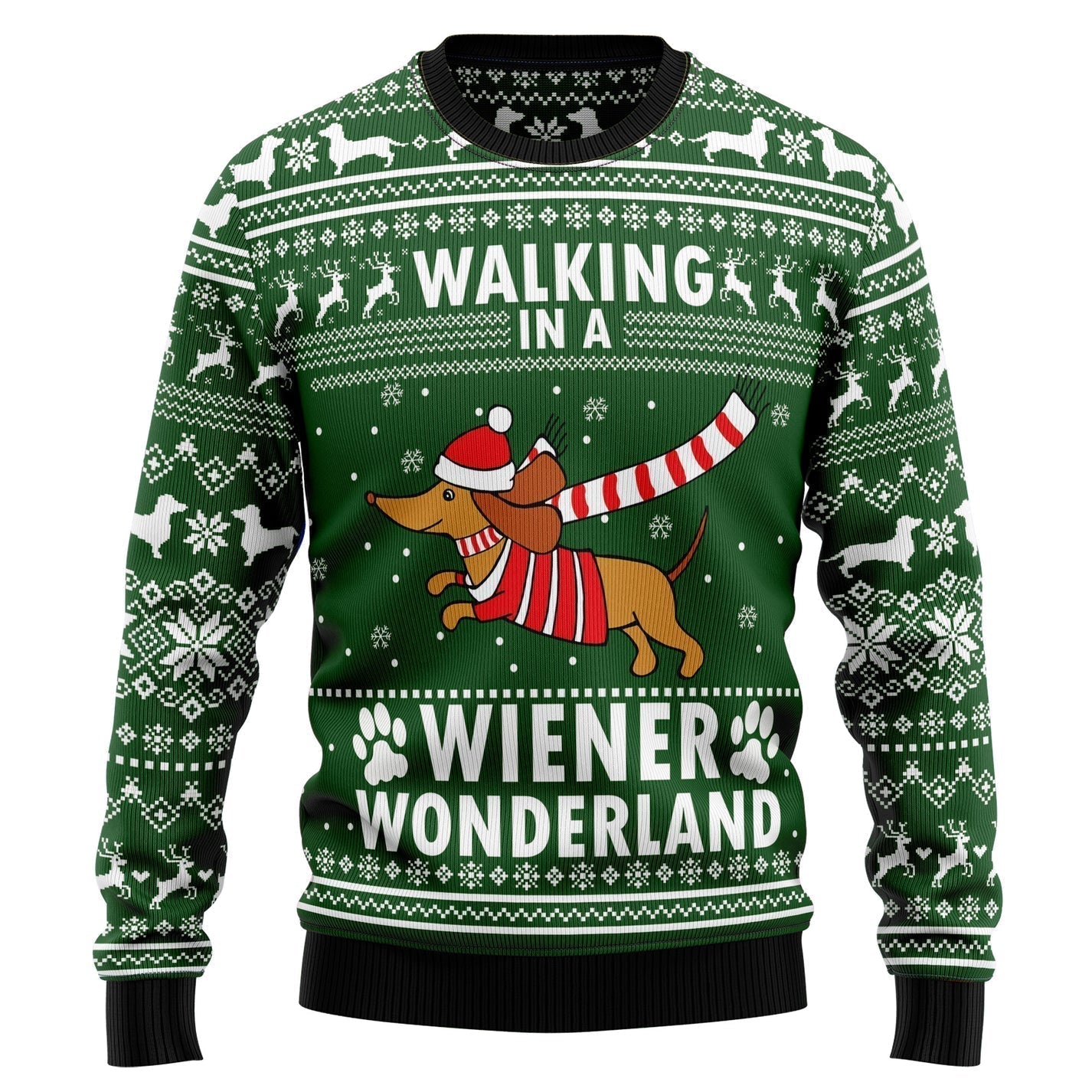 Walking in Wonderland Ugly Christmas Sweater For Men & Women Christmas Gift Sweater US3206 - WeCustomit