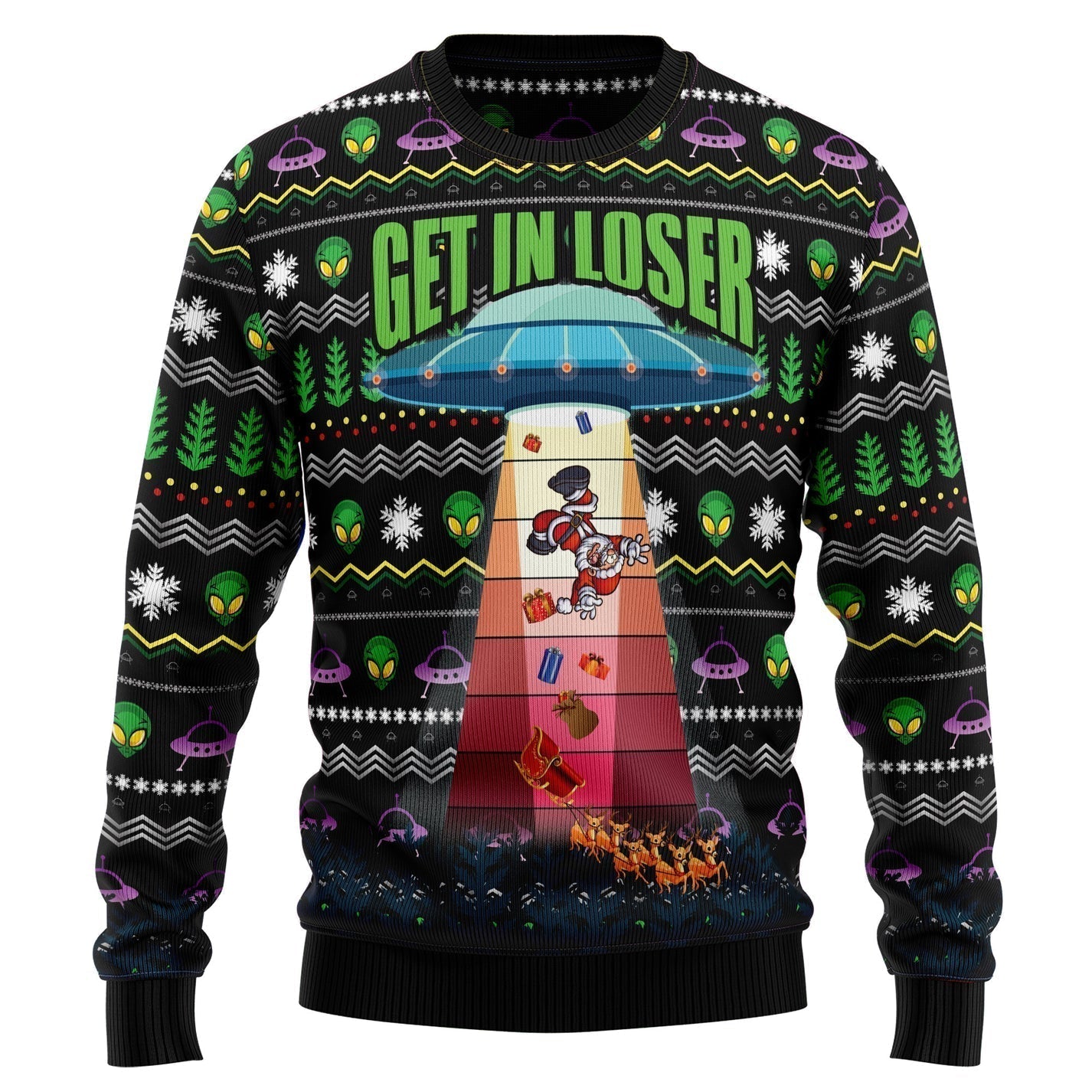 Get In Loser Ugly Christmas Sweater For Men & Women Christmas Gift Sweater US3311 - WeCustomit