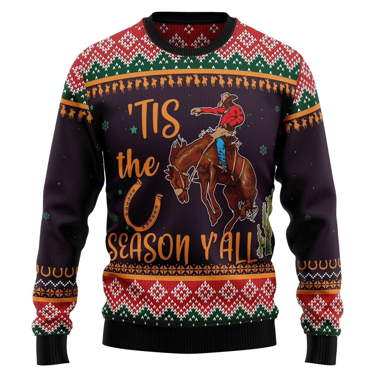 Cowboy Season Ugly Christmas Sweater For Men & Women Christmas Gift Sweater US3155 - WeCustomit