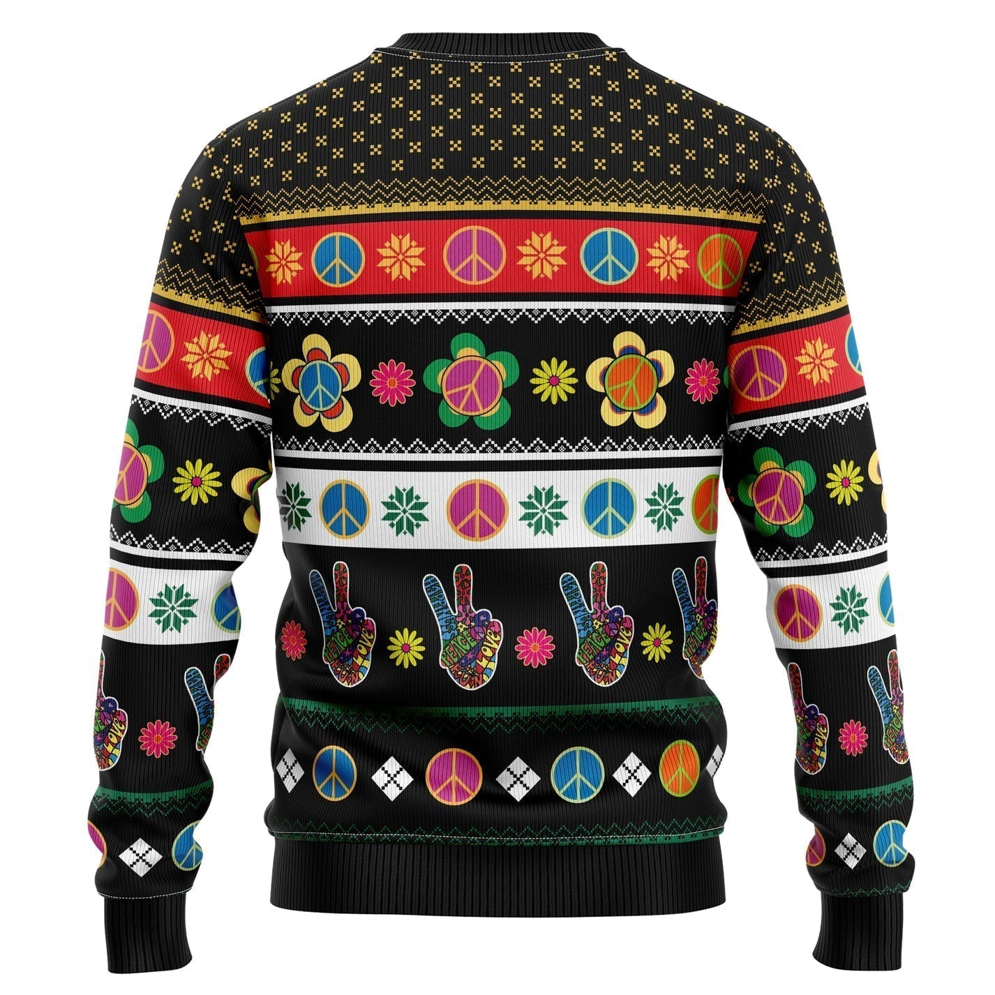 Hippie Peace Ugly Christmas Sweater For Men & Women Christmas Gift Sweater US3197 - WeCustomit