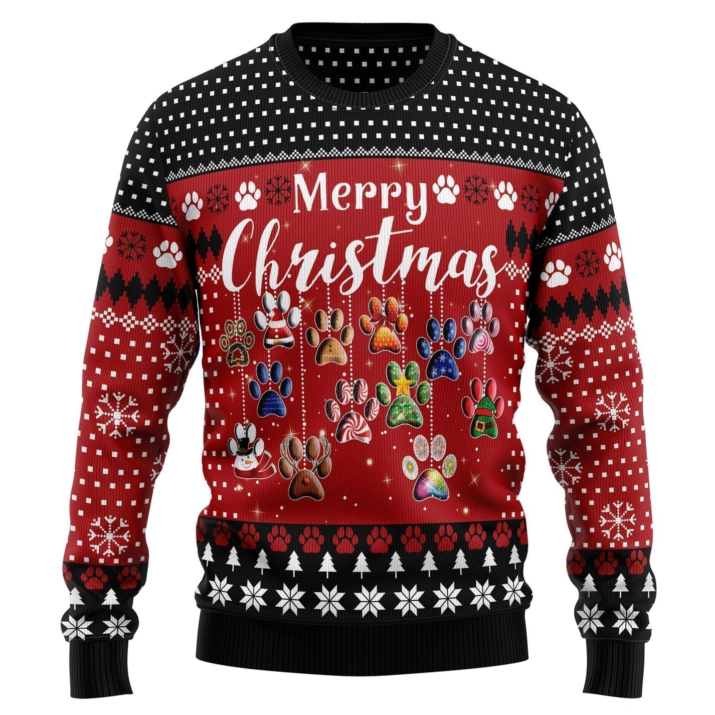 Dog Merry Christmas Ugly Christmas Sweater For Men & Women Christmas Gift Sweater US3207 - WeCustomit