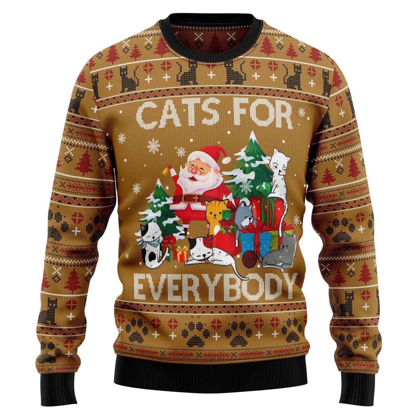 Cats For Everybody Ugly Christmas Sweater For Men & Women Christmas Gift Sweater US3182 - WeCustomit