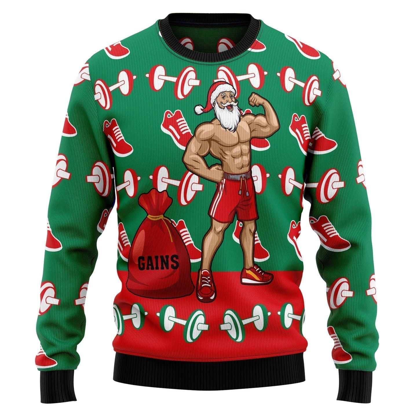 Santa Gym Ugly Christmas Sweater For Men & Women Christmas Gift Sweater US2959 - WeCustomit