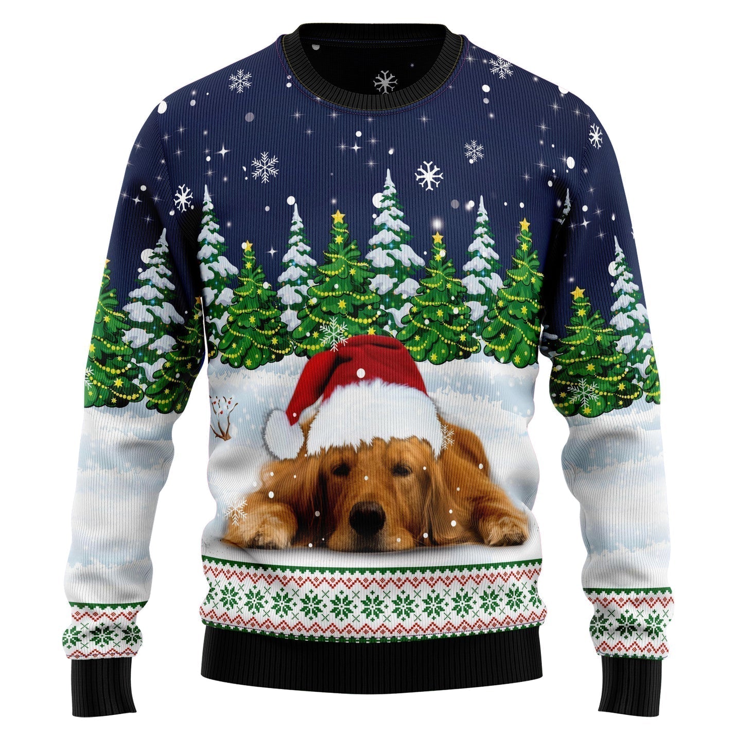 Dreaming Dog Under Snow Ugly Christmas Sweater For Men & Women Christmas Gift Sweater US2942 - WeCustomit