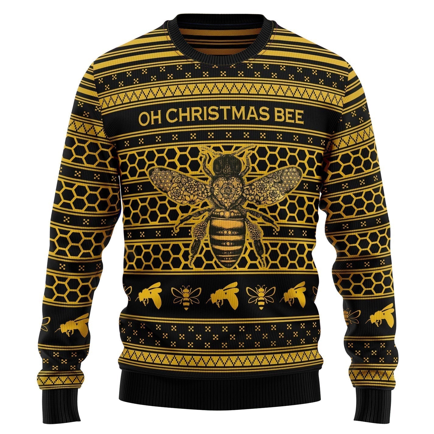 Oh Christmas Bee Ugly Christmas Sweater For Men & Women Christmas Gift Sweater US3324 - WeCustomit