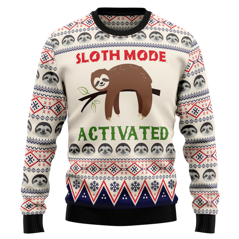 Sloth Mode Ugly Christmas Sweater For Men & Women Christmas Gift Sweater US2184 - WeCustomit