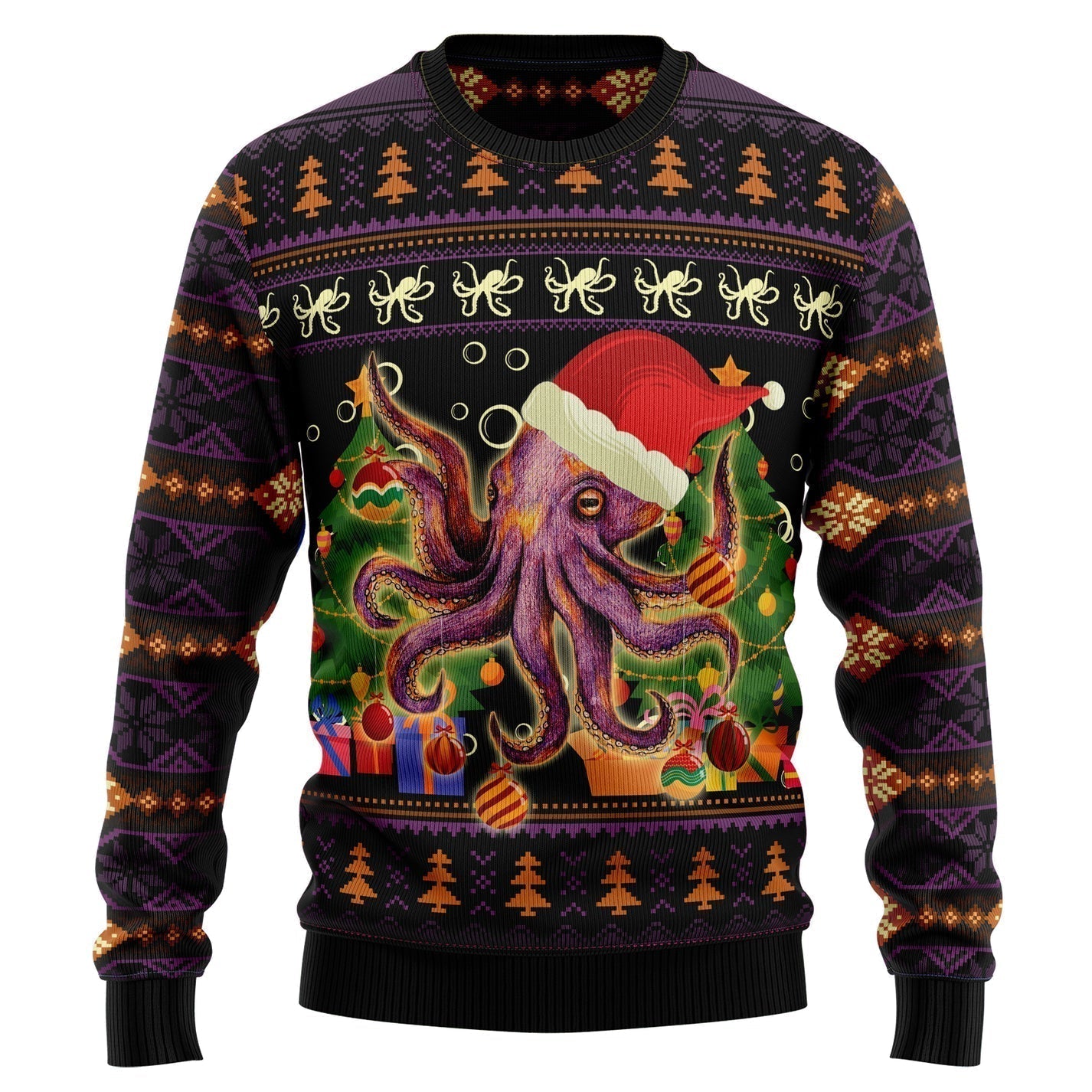Octopus Ornament Ugly Christmas Sweater For Men & Women Christmas Gift Sweater US3166 - WeCustomit