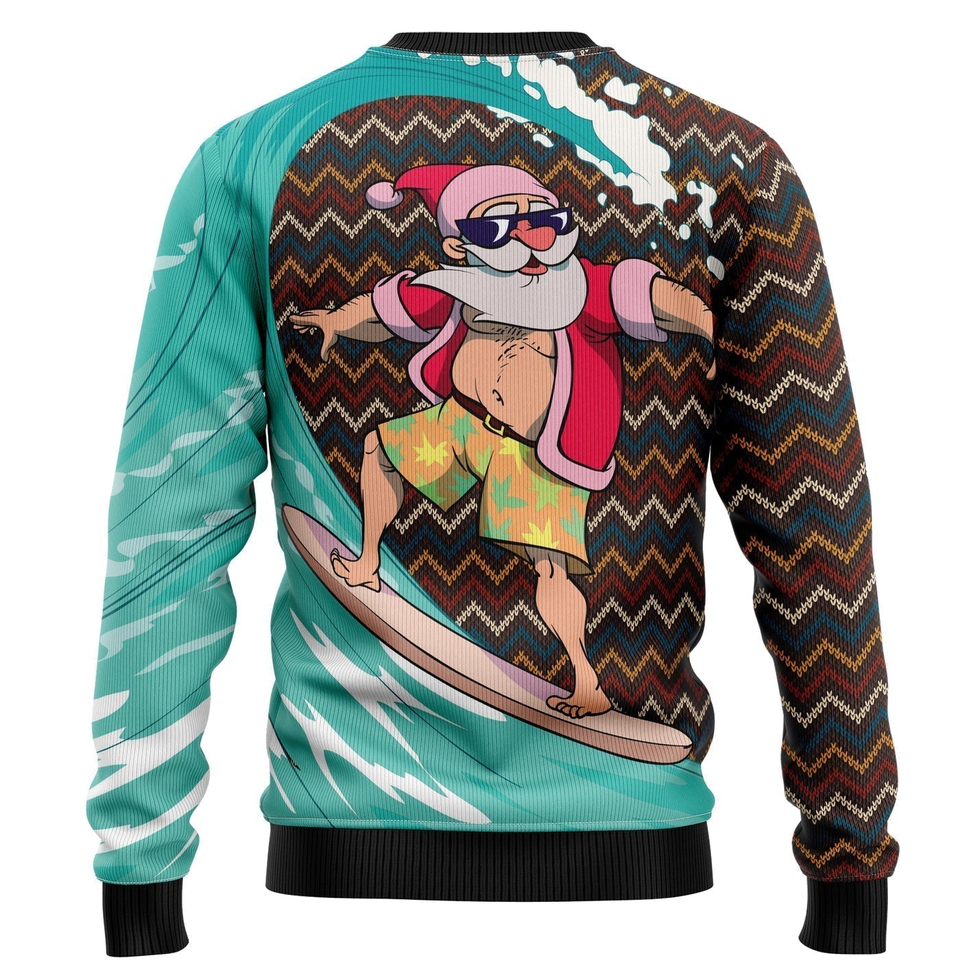 Jingle Bells Surfing Swells Ugly Christmas Sweater For Men & Women Christmas Gift Sweater US3517 - WeCustomit