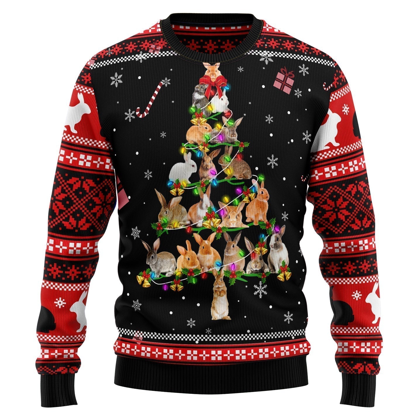 Rabbit Pine Christmas Ugly Christmas Sweater For Men & Women Christmas Gift Sweater US2780 - WeCustomit