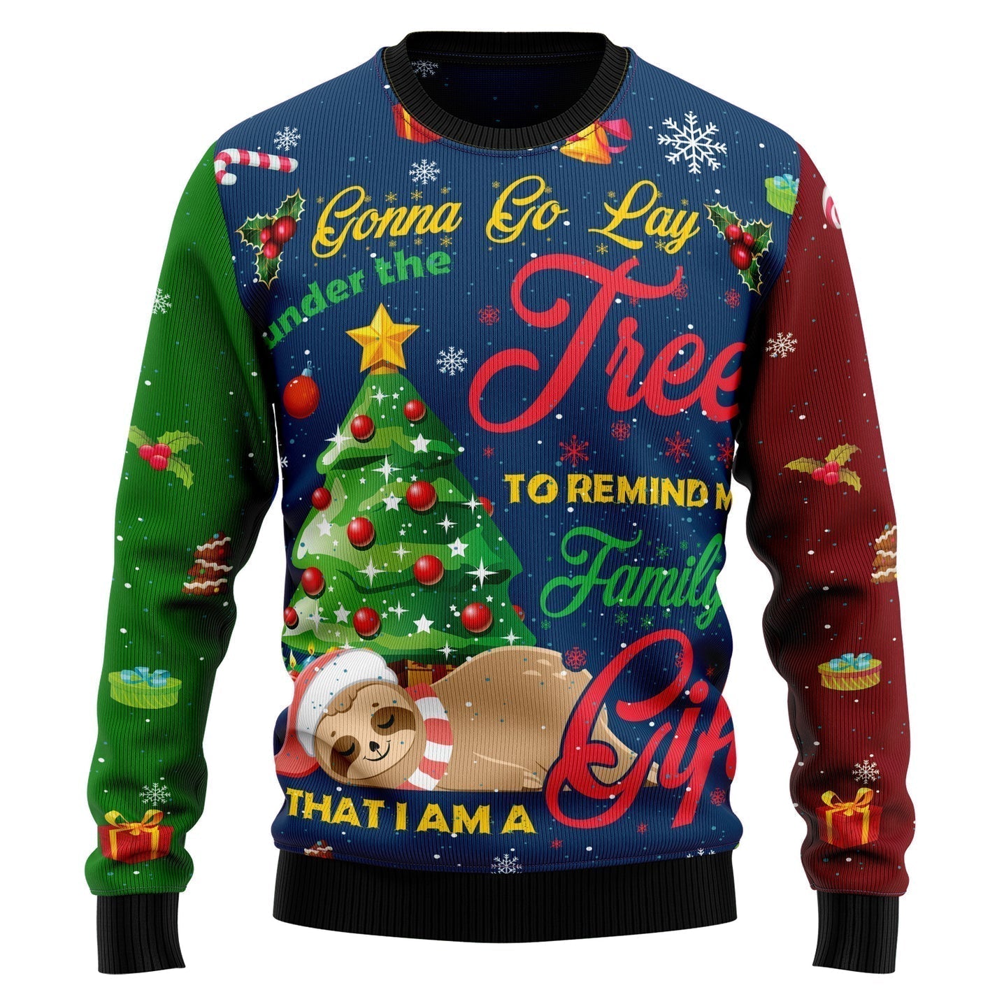Sloth Gift Ugly Christmas Sweater For Men & Women Christmas Gift Sweater US1549 - WeCustomit