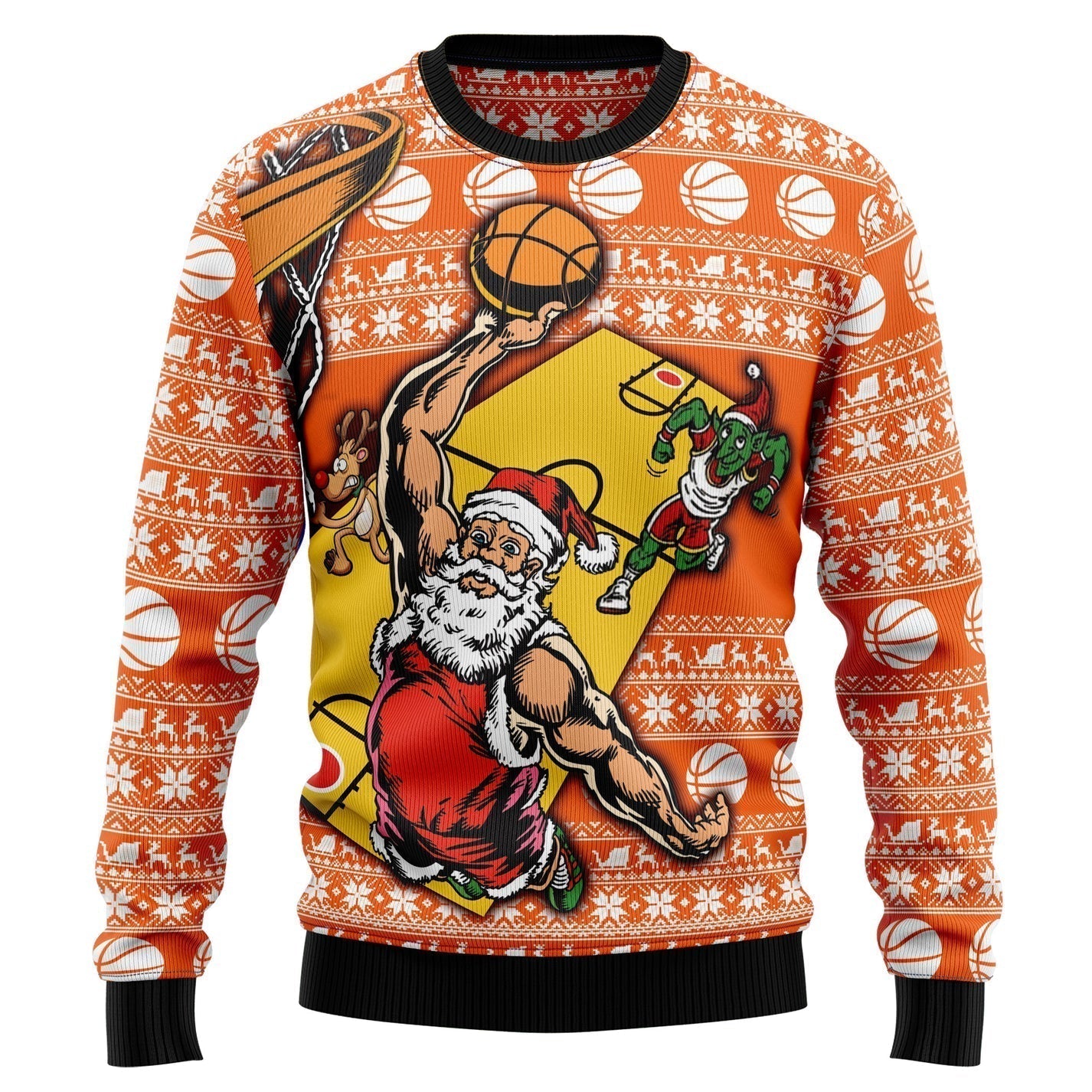 Basketball Ugly Christmas Sweater For Men & Women Christmas Gift Sweater US14689 - WeCustomit