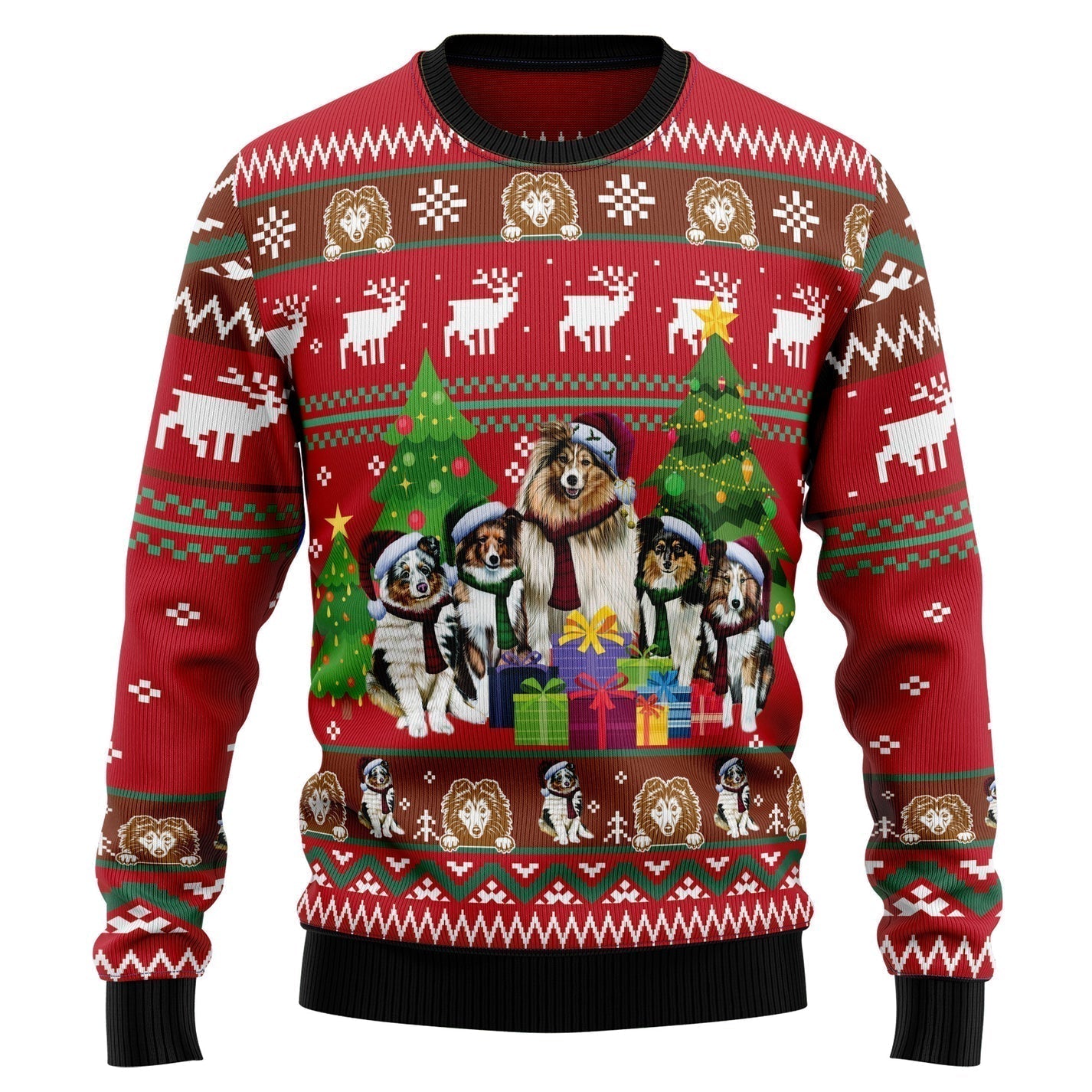 Sheepdogs Family Snow Ugly Christmas Sweater For Men & Women Christmas Gift Sweater US3555 - WeCustomit