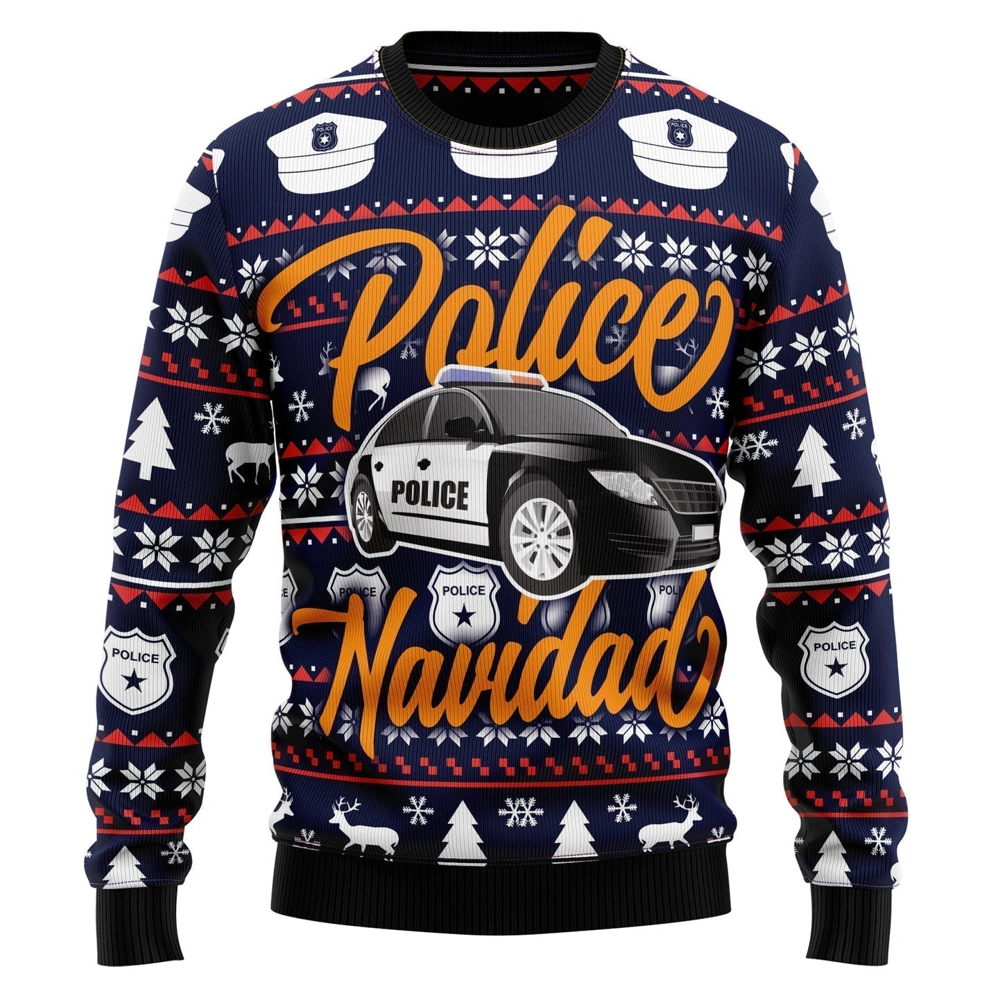 Police Ugly Christmas Sweater For Men & Women Christmas Gift Sweater US3171 - WeCustomit
