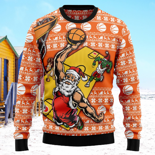 Basketball Ugly Christmas Sweater For Men & Women Christmas Gift Sweater US14689 - WeCustomit