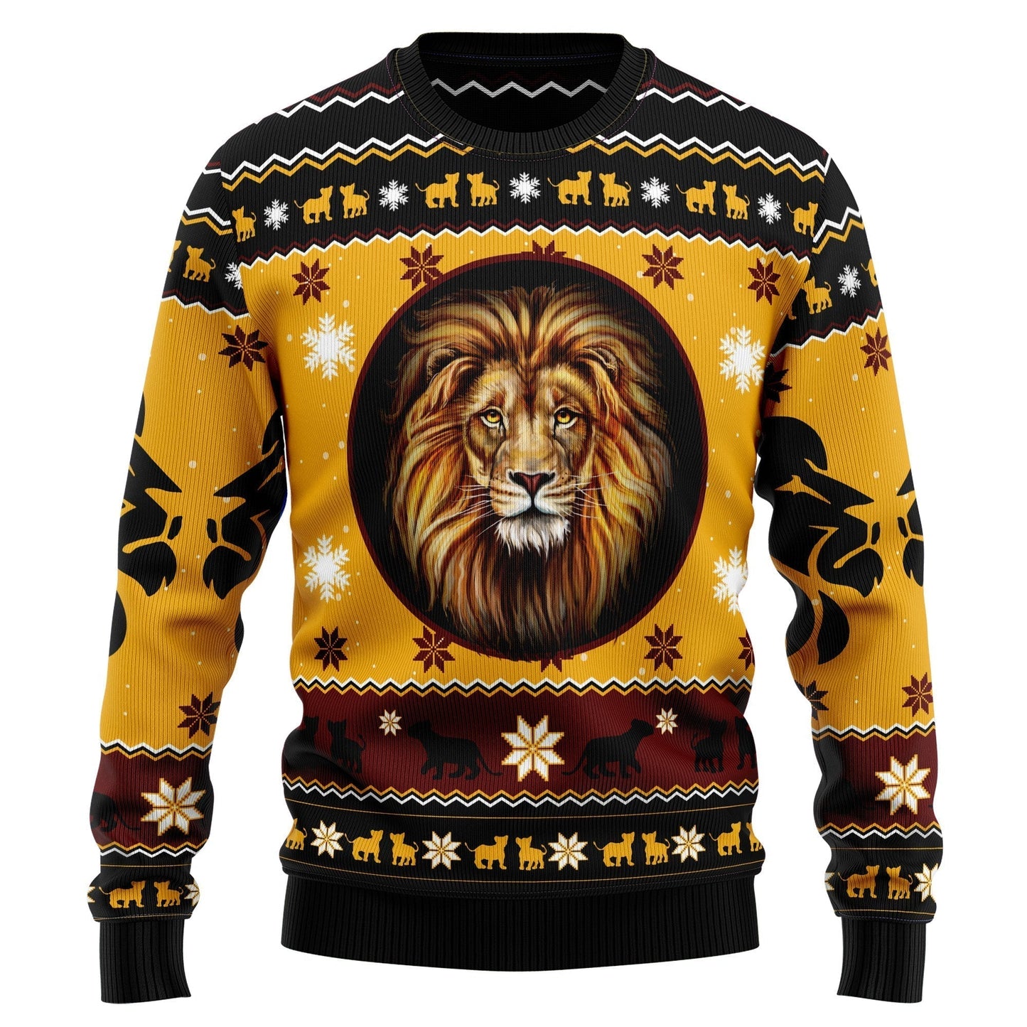 Lion Xmas Ugly Christmas Sweater For Men & Women Christmas Gift Sweater US3151 - WeCustomit