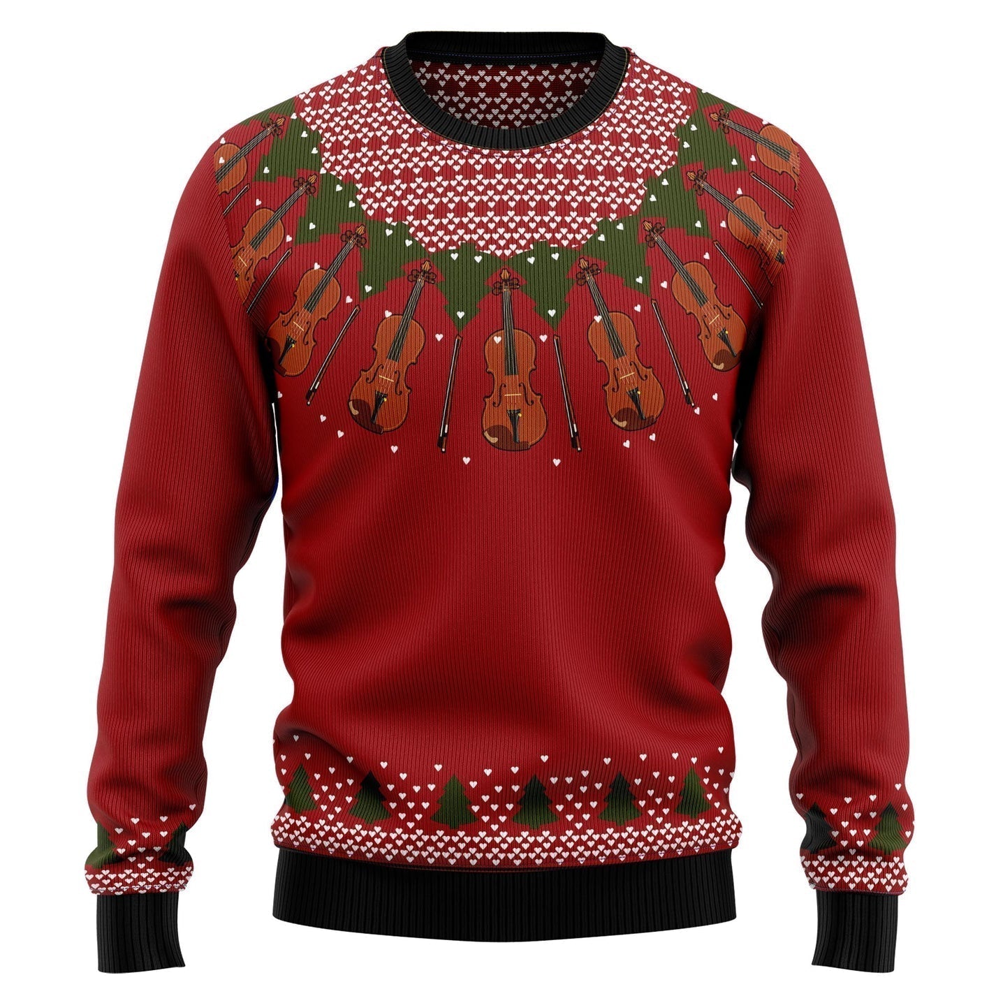 Violin Lover Ugly Christmas Sweater For Men & Women Christmas Gift Sweater US1506 - WeCustomit