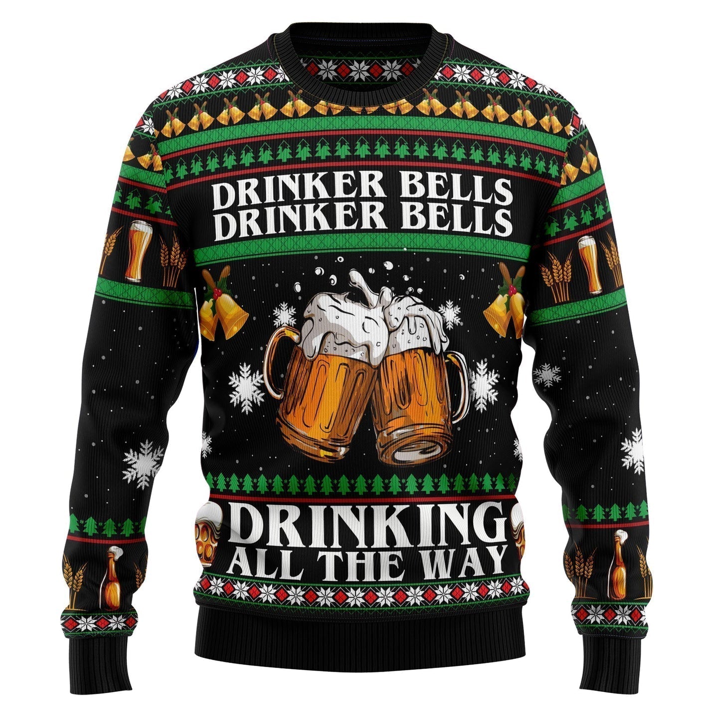 Drinker Bell Ugly Christmas Sweater For Men & Women Christmas Gift Sweater US2957 - WeCustomit