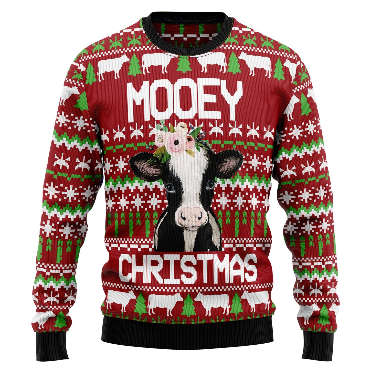 Cow Mooey Christmas Ugly Christmas Sweater For Men & Women Christmas Gift Sweater US3302 - WeCustomit