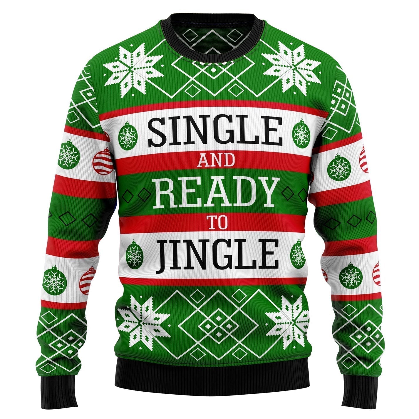 Single Ready To Jingle Ugly Christmas Sweater For Men & Women Christmas Gift Sweater US3308 - WeCustomit