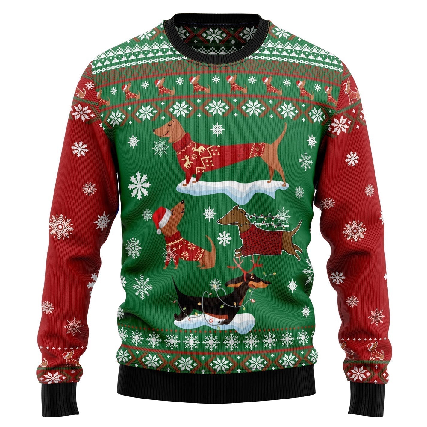 Snow Day Ugly Christmas Sweater For Men & Women Christmas Gift Sweater US3202 - WeCustomit